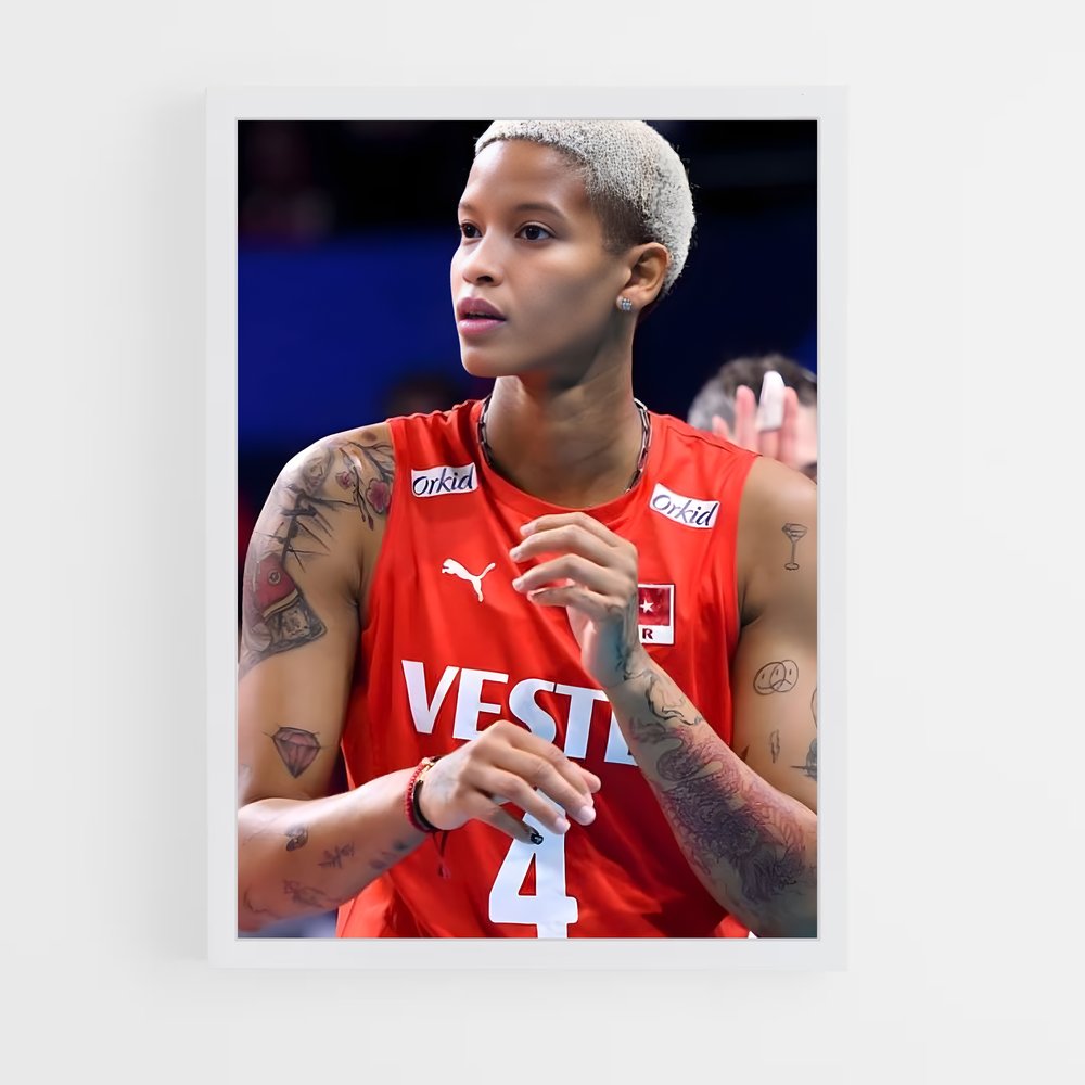 Poster Dunk de Tatouage – affiche Volleyball (vue 3)